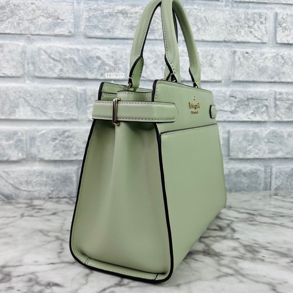 Kate Spade Staci Sage Bundle Green Medium Satchel Crossbody - Picture 2 of 10